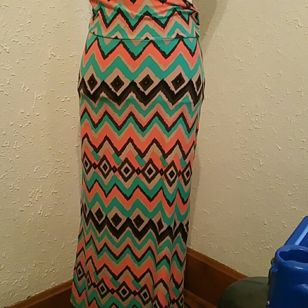 Chevron stripe maxi